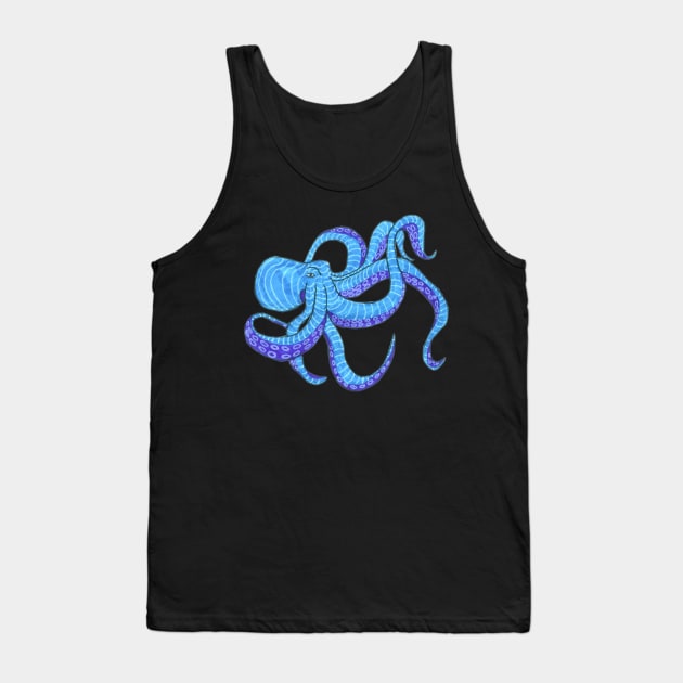 Blue Octopus Tank Top by DoodlesAndStuff